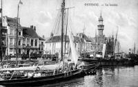 carte postale ancienne de Ostende Le bassin