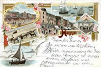 carte postale ancienne de Heyst Souvenir de Heyst sur mer