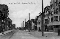 carte postale ancienne de La Panne Boulevard de Nieuport