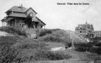 carte postale ancienne de Knokke Villas dans les dunes