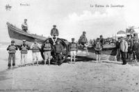 carte postale ancienne de Knokke Le Bateau de Sauvetage