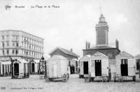 carte postale ancienne de Knokke La Plage et le Phare