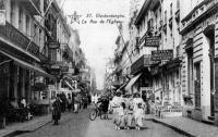 carte postale ancienne de Blankenberge La rue de l'église