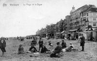 carte postale ancienne de Wenduyne La plage et la digue