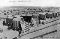 carte postale ancienne de Heyst Panorama de la plage