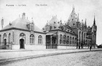 carte postale ancienne de Furnes La Gare