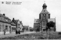 carte postale ancienne de Messines L'église côté Ouest