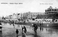 carte postale ancienne de Ostende Chalet. Plage. Hôtels