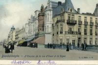 postkaart van Blankenberge L'escalier de la rue d'Ouest et la digue