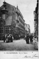 carte postale ancienne de Blankenberge Rue de l'église