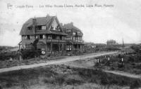 carte postale ancienne de Coxyde Les villas Heures-Claires, Marthe, Lucie Rose, Nanetto