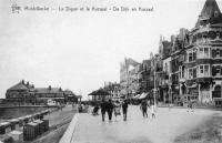 carte postale ancienne de Middelkerke La digue et le kursaal