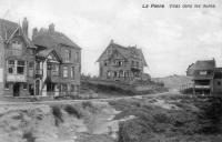 carte postale ancienne de La Panne Villas dans les dunes