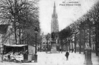 carte postale ancienne de Bruges Place Simon Stévin