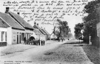 carte postale ancienne de La Panne Route de Furnes