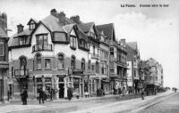 carte postale ancienne de La Panne Avenue vers la mer