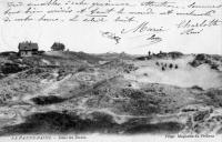 carte postale ancienne de La Panne Dans les dunes