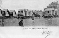carte postale ancienne de Ostende Les cabines de bain