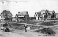 carte postale ancienne de Westende Cottages dans les dunes