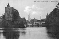 carte postale ancienne de Bruges Lac d'Amour - Minnewater