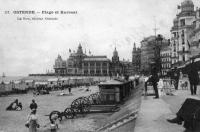 carte postale ancienne de Ostende Plage et Kursaal