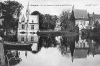 carte postale ancienne de Bruges Le lac d'amour et la maison des Eclusiers