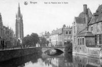 carte postale ancienne de Bruges Quai du rosaire vers le Dyver