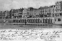 carte postale ancienne de Blankenberge Les villas de la Digue