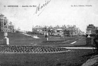 carte postale ancienne de Ostende Jardin du Roi