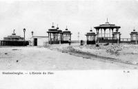 carte postale ancienne de Blankenberge L'entrée du Pier