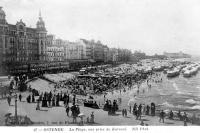 postkaart van Oostende La plage vue prise du Kursaal