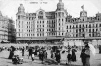 carte postale ancienne de Ostende La plage