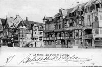 carte postale ancienne de La Panne Les villas de la digue