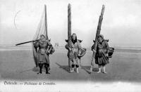 carte postale ancienne de Ostende Pêcheuses de crevettes