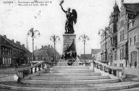 carte postale ancienne de Izegem Monument aux héros 1914-18