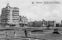 carte postale ancienne de Wenduyne Hôtel Belle-Vue et Golf miniature