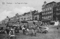 carte postale ancienne de Wenduyne La Plage et la Digue