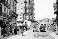 carte postale ancienne de Blankenberge Rue d'Ouest et l'escalier