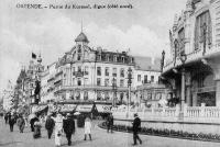 carte postale ancienne de Ostende Partie du Kursaal, digue (côté nord)