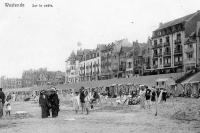 carte postale ancienne de Westende Sur le sable