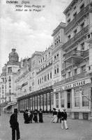 carte postale ancienne de Ostende Digue. Hôtel Beau-Rivage et Hôtel de la Plage