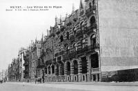 carte postale ancienne de Heyst Les villas de la digue