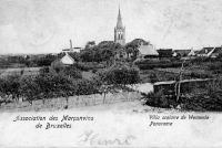 carte postale ancienne de Westende Villa scolaire de Westende - panorama