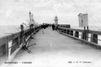 carte postale ancienne de Blankenberge L'estacade