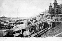 carte postale ancienne de Blankenberge Casino et la plage