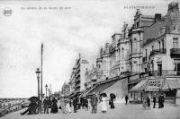 carte postale ancienne de Blankenberge Le centre de la digue de mer