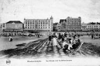 carte postale ancienne de Blankenberge La Sieste sur le Brise-lames