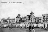 carte postale ancienne de Blankenberge Le Casino et les Cabines