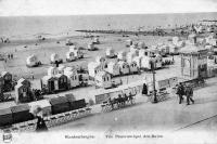 carte postale ancienne de Blankenberge Vue panoramique des Bains