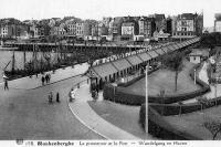 carte postale ancienne de Blankenberge Le promenoir et le Port